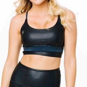 NWT Zyia‎ Women’s Blue Twilight Luxe Sports Bra Size Medium